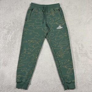 100 Thieves Jogger Sweatpants Mens Small Green Fleece Sweats Lounge Athletic